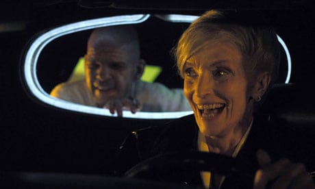Denis Lavant and Edith Scob in Holy Motors (2012) directed by Leos Carax